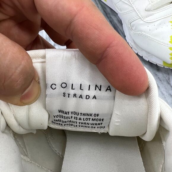 Reebok Collina Strada Classic Sneaker Womens 7 White Leather Call Mom Shoes - Picture 10 of 14